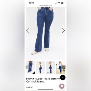 Viral TikTok Judy Blue Play It Cool Tummy Control Flare jeans, size 1 NWT
